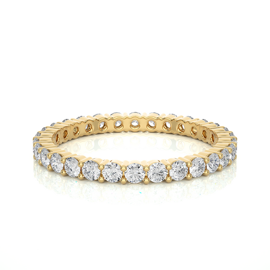 Stackable Round Diamond Eternity Wedding Band