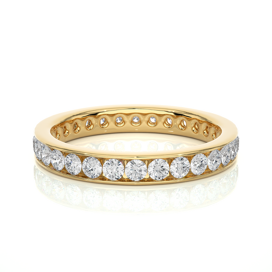 Channel Set Lab Grown Diamond Wedding Band