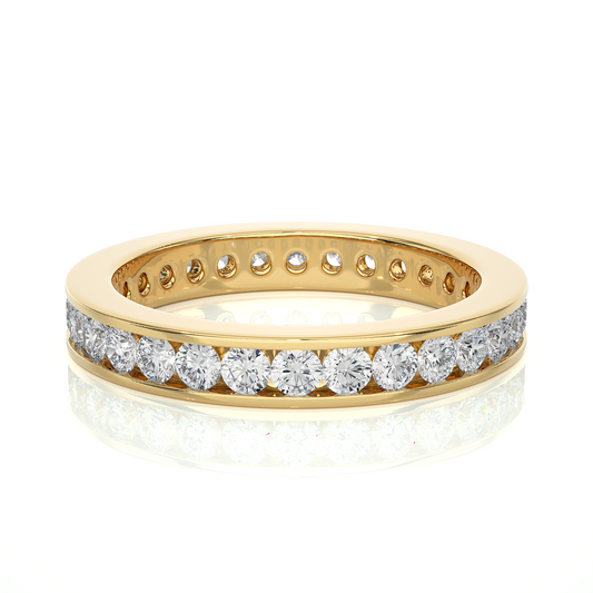 Channel Set Classic Diamond Eternity Wedding Band