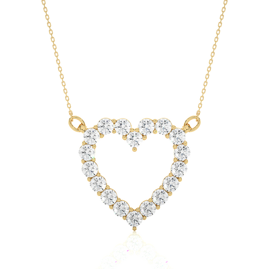 Heart Shape Lab Grown Diamond Pendant Necklace