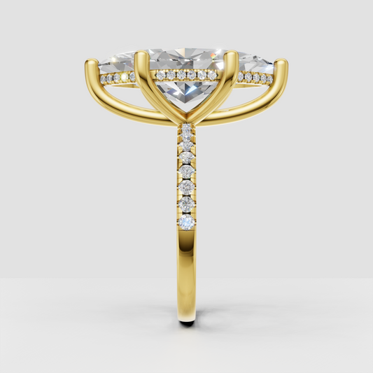 Elegant marquise diamond engagement ring with vintage-inspired design