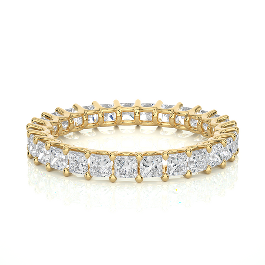 Princess Lab Diamond Eternity Wedding Band
