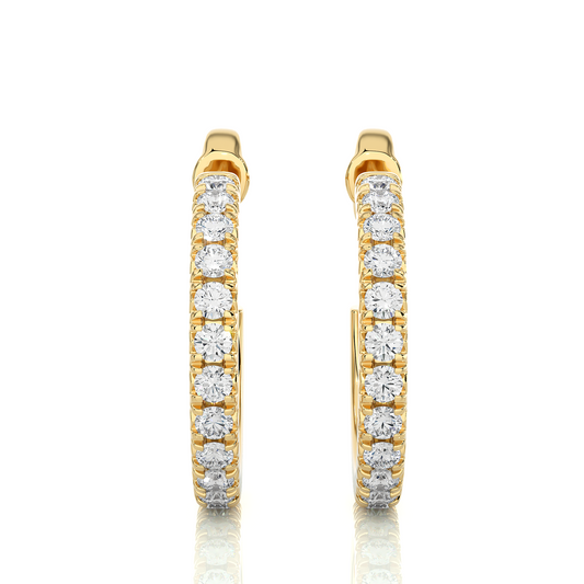 Classic Luxe Lab Grown Diamond Hoop Earrings