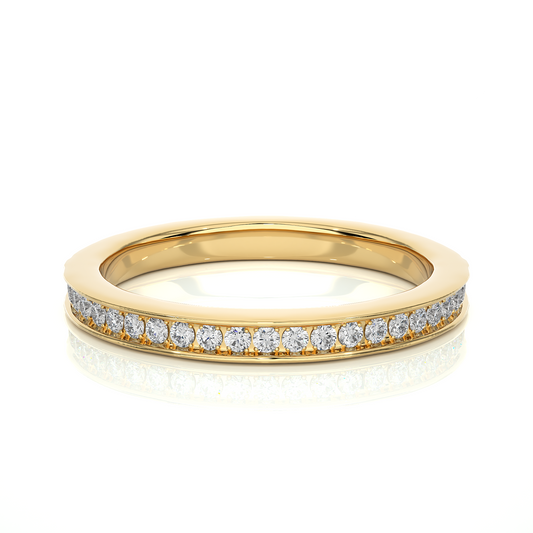 Classic Eternity Moissanite Lab Diamond Vermeil Ring