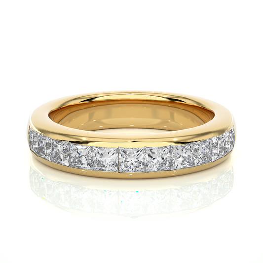 Princess Diamond Vermeil Classic Wedding Band Ring