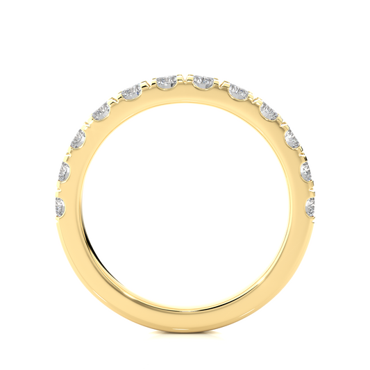 Round Prong Eternity Wedding Band Vermeil Ring