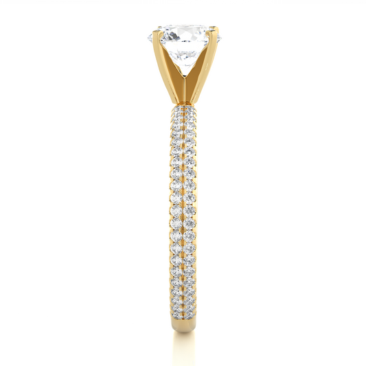 Pure Elegance Round Stone Moissanite Vermeil Engagement Ring