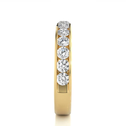 Eternity Diamond Moissanite Lab Vermeil Wedding Band