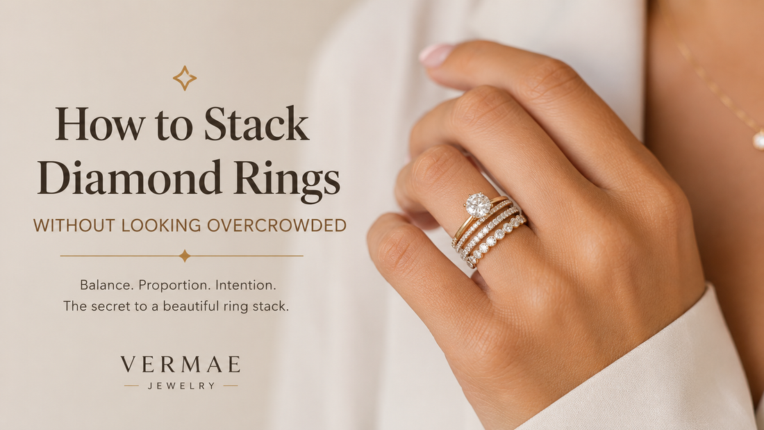 How to Stack Diamond Rings Without Looking Overcrowded