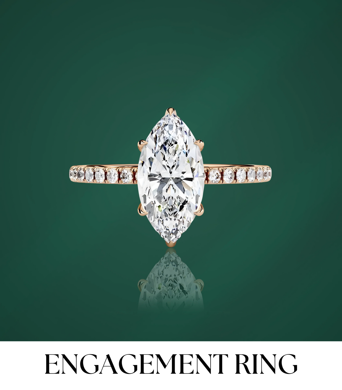 Moissanite engagement rings in gold vermeil