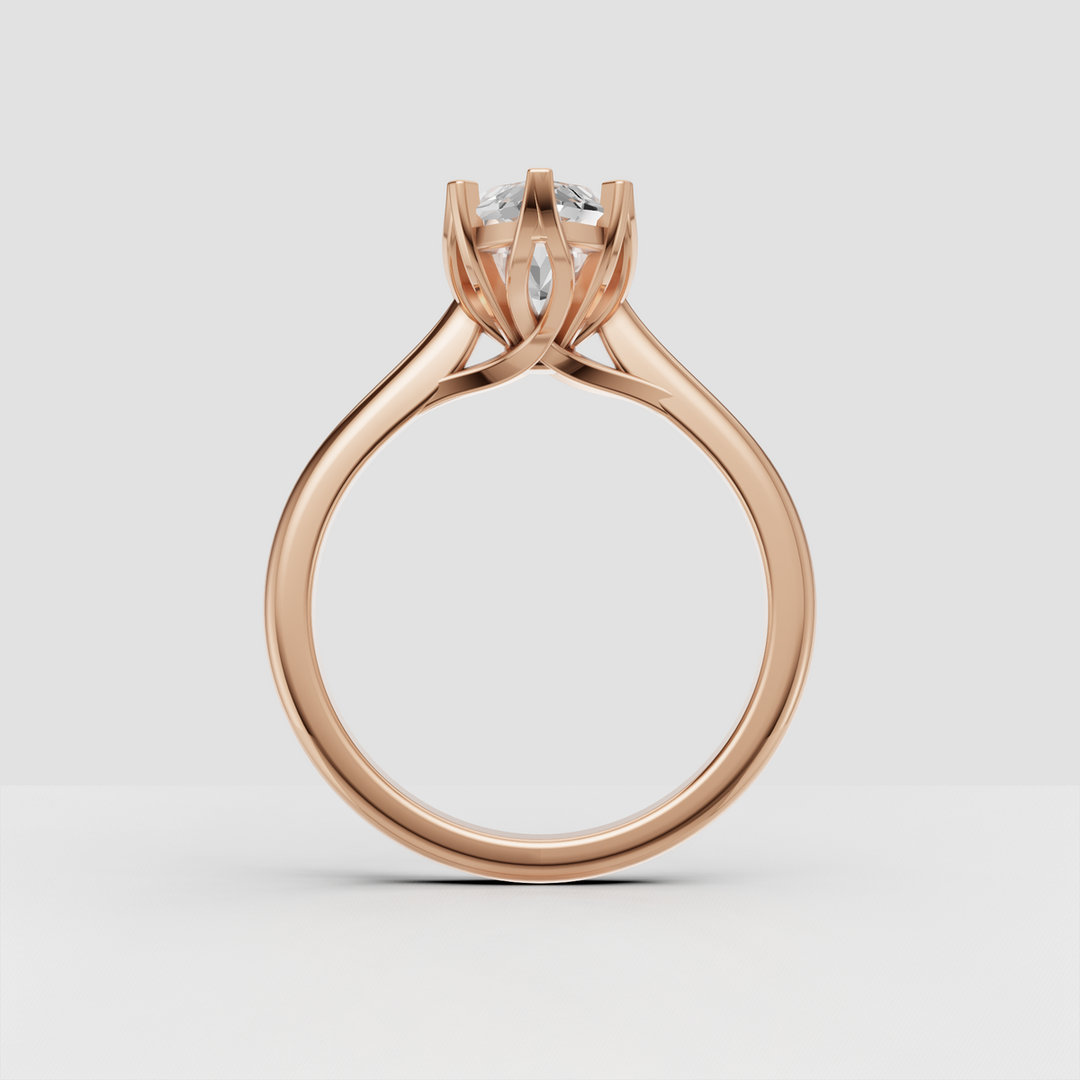Marquise diamond bridal ring featuring secure multi-prong crown