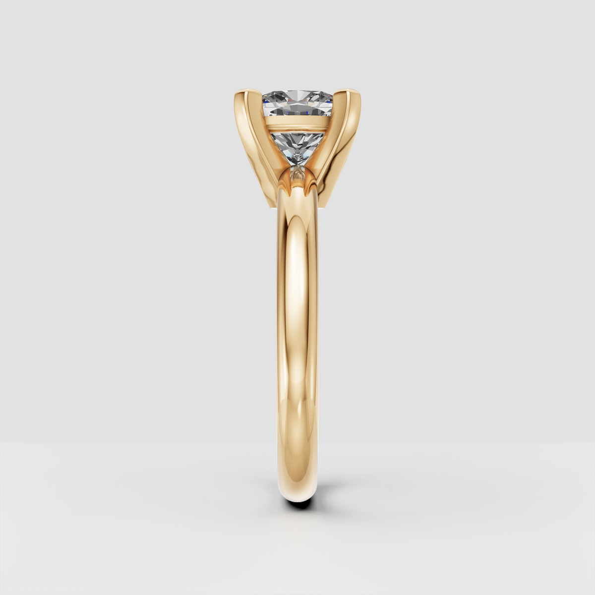 Classic cushion diamond engagement ring with prong setting