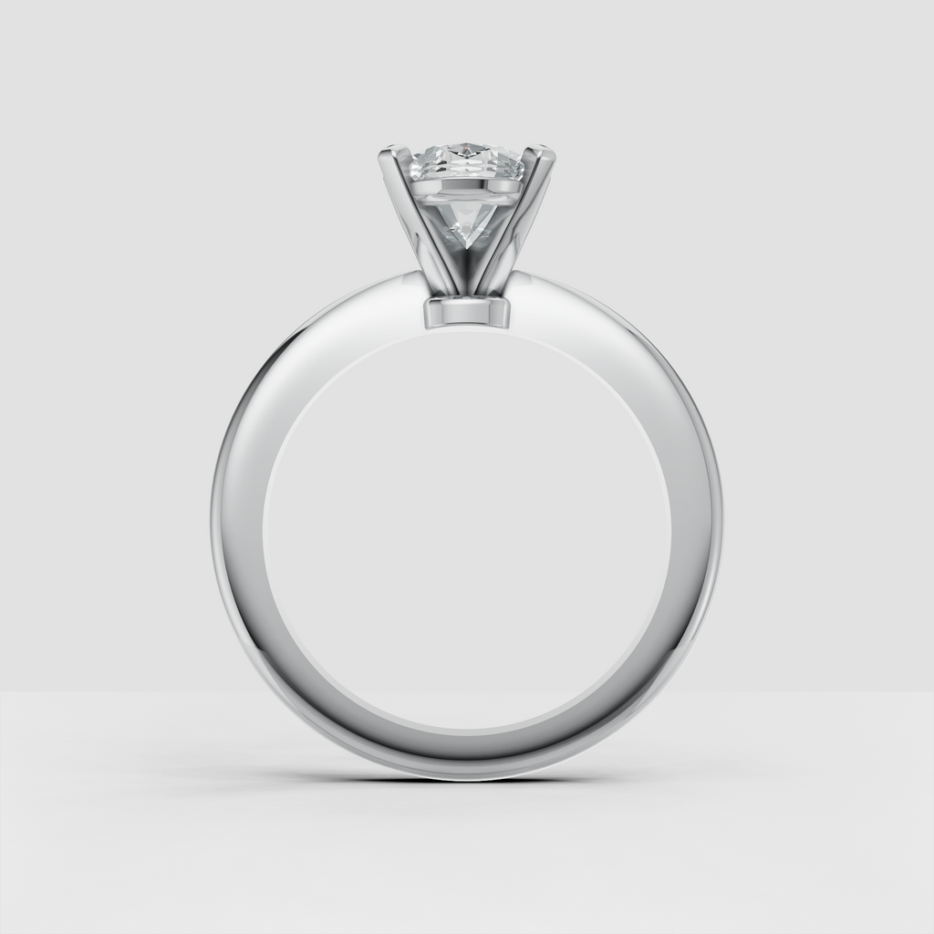Elegant oval cut diamond mounted in a classic yellow gold solitaire setting