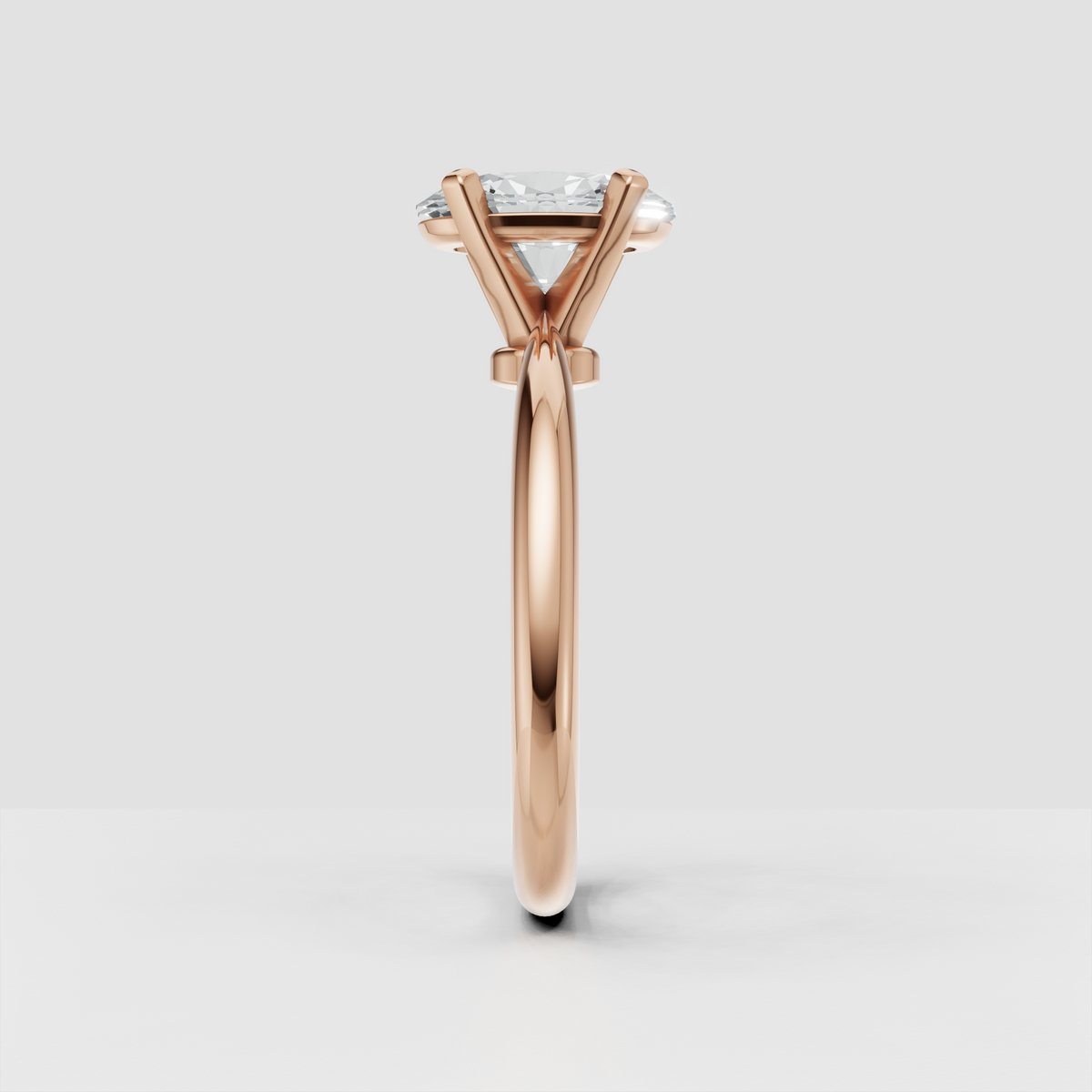 Premium oval diamond solitaire jewelry with classic polished gold craftsmanship