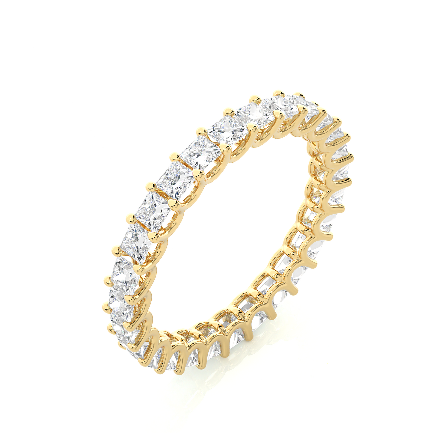 Princess Lab Diamond Eternity Wedding Band