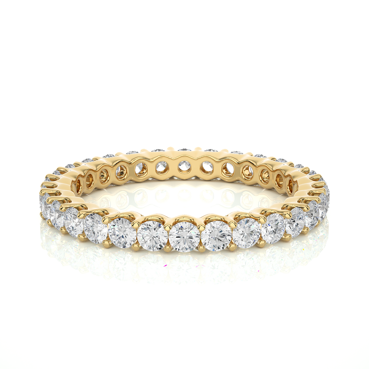 Round Cut Lab Grown Diamond Eternity Band