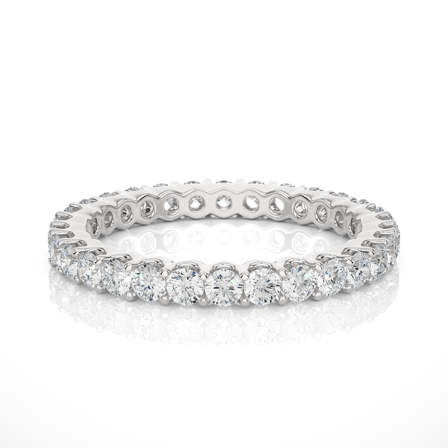 Round Cut Lab Grown Diamond Eternity Band