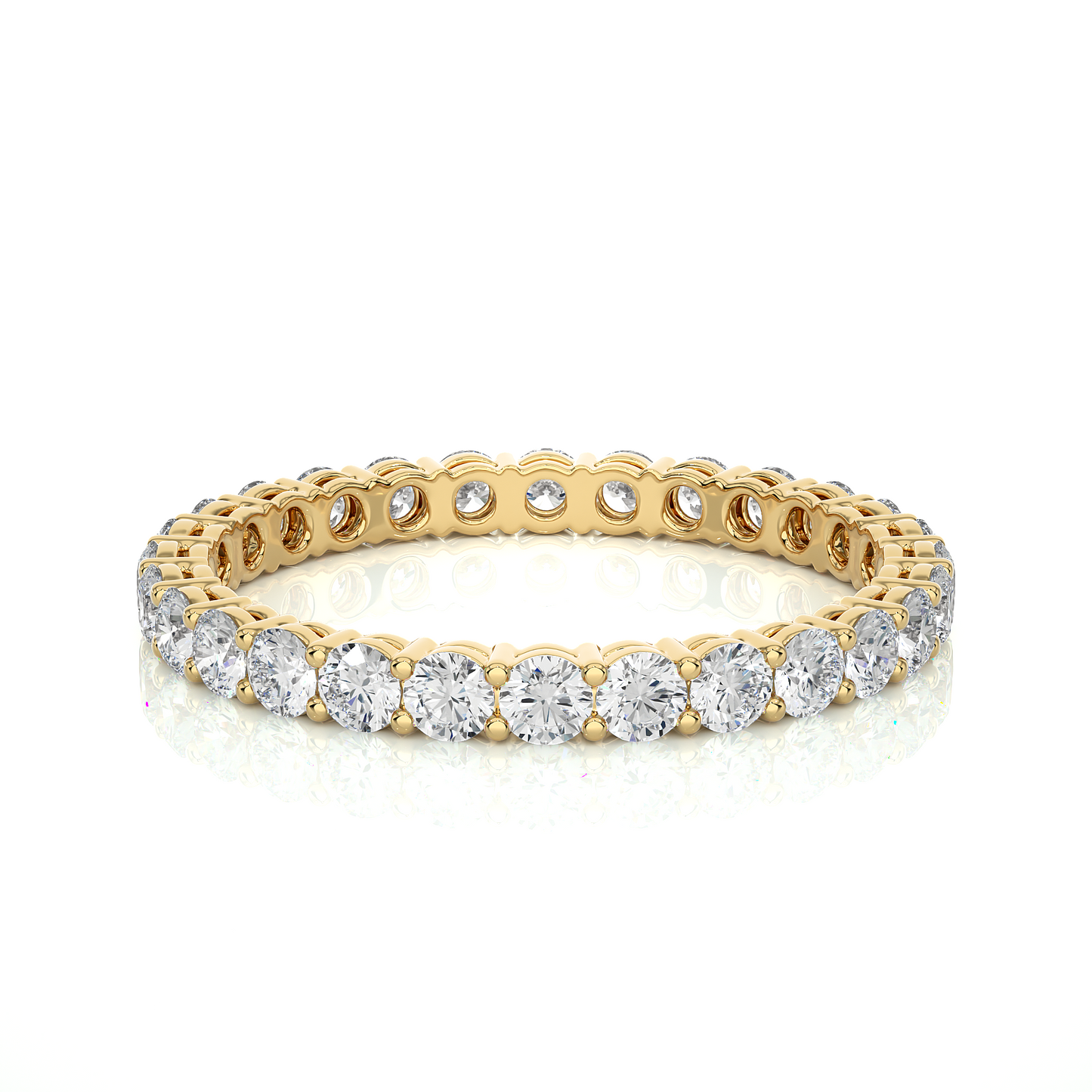Round Cut Lab Grown Diamond Eternity Band