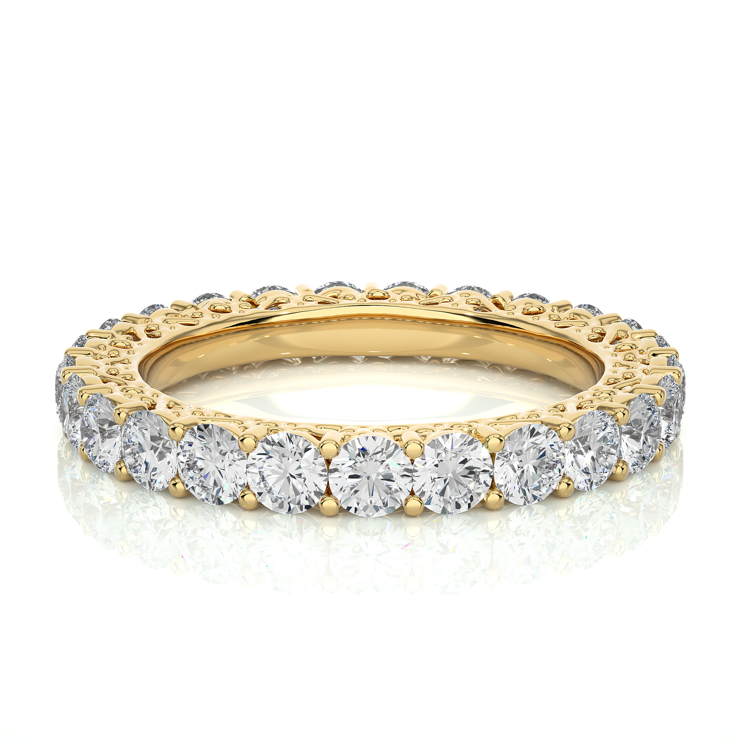 Round Cut Lab Grown Diamond Eternity Band