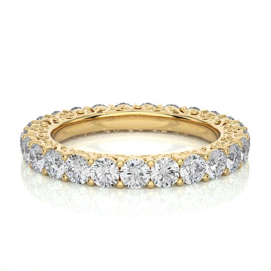 Round Cut Lab Grown Diamond Eternity Band