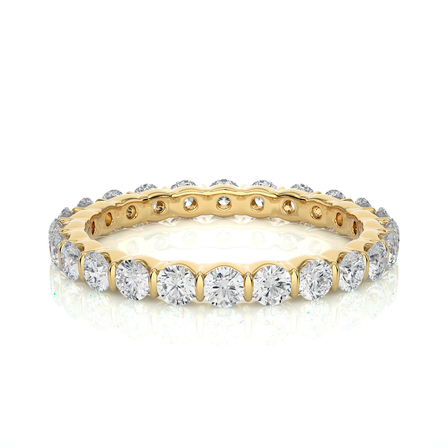Classic Round Cut Lab Diamond Eternity Band