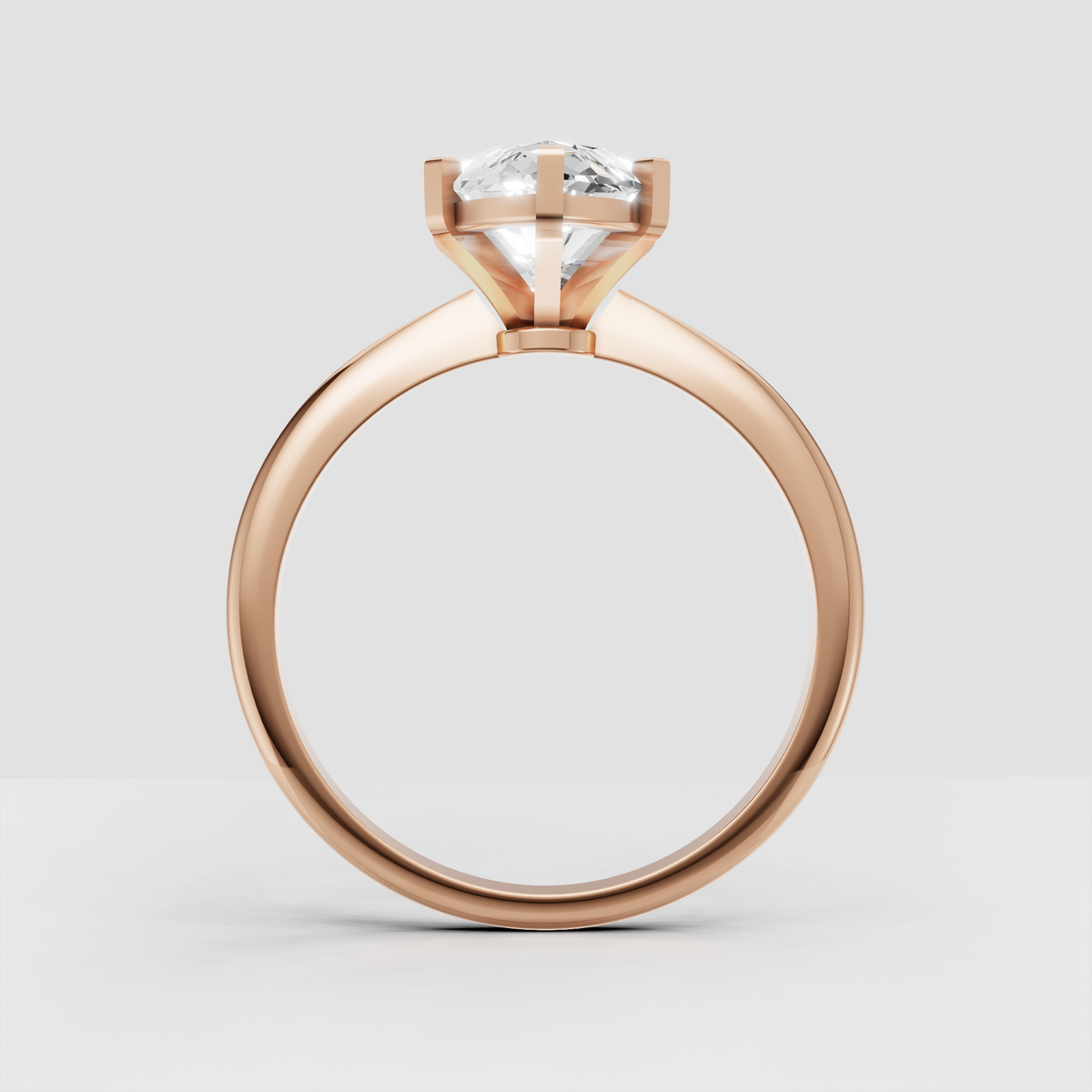 Marquise Cut Lab Grown & Moissanite Diamond Halo Engagement Ring - Image 1