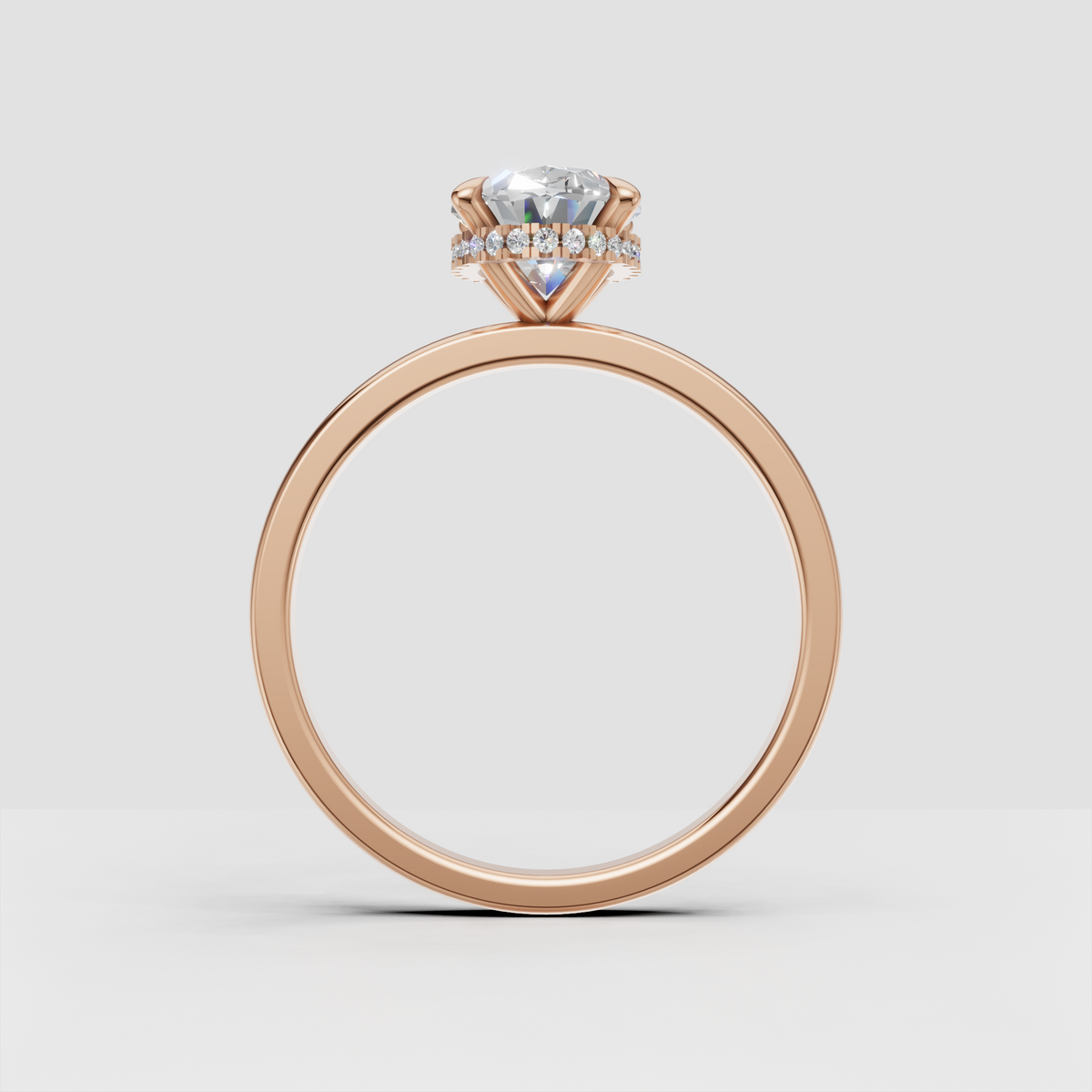 Timeless oval cut diamond engagement ring in yellow gold