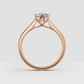 Elegant yellow gold Princess engagement ring