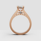Luxury radiant cut engagement ring with diamond accents