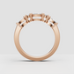 Emerald Cut Lab Grown & Moissanite Diamond Eternity Wedding Band - Image 1