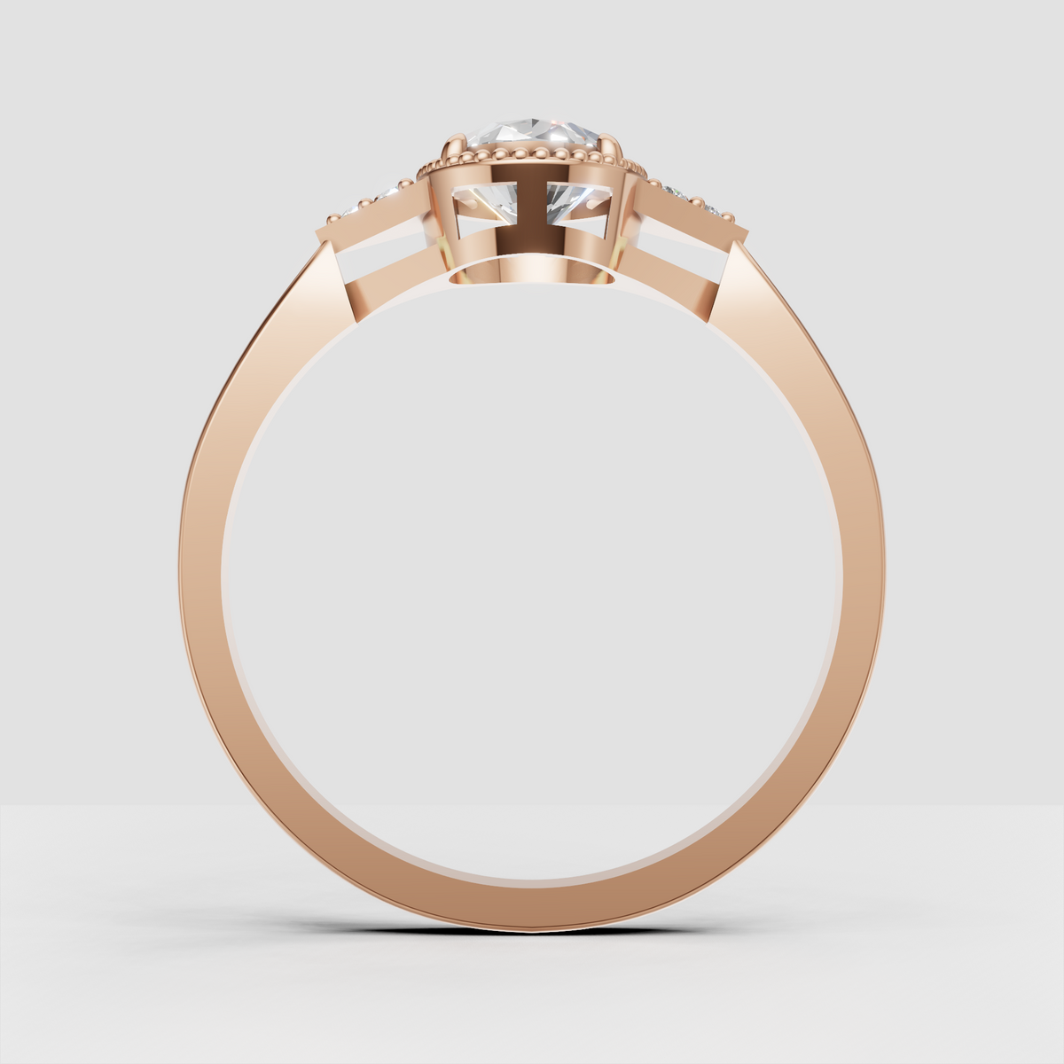 Luxury oval diamond classic engagement ring in yellow gold