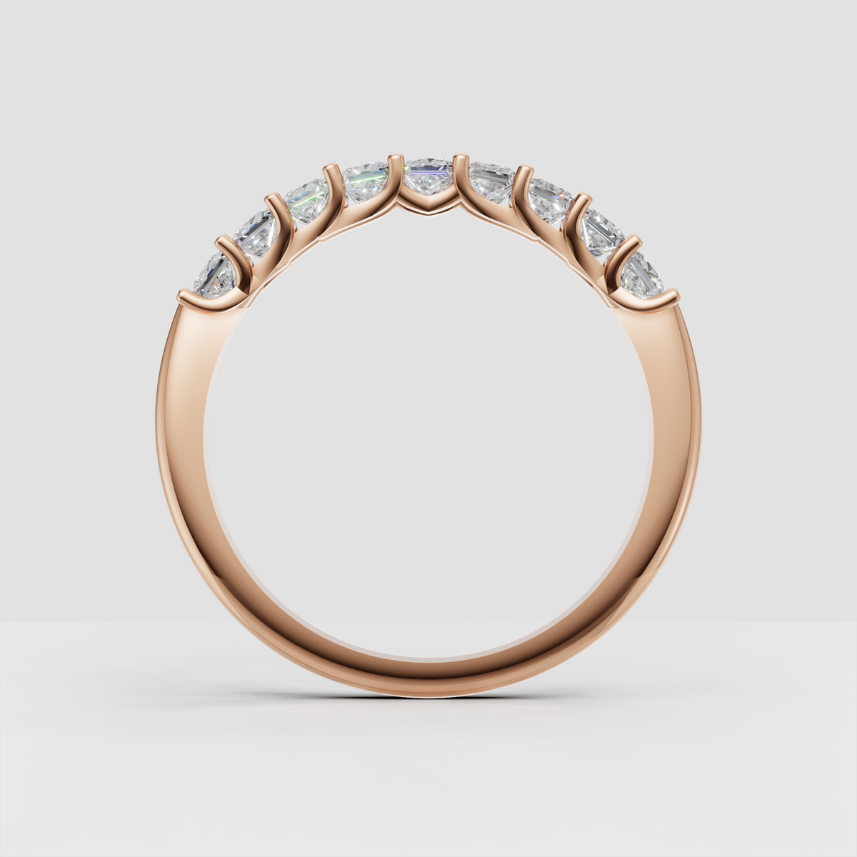 Full eternity princess diamond band for bridal styling
