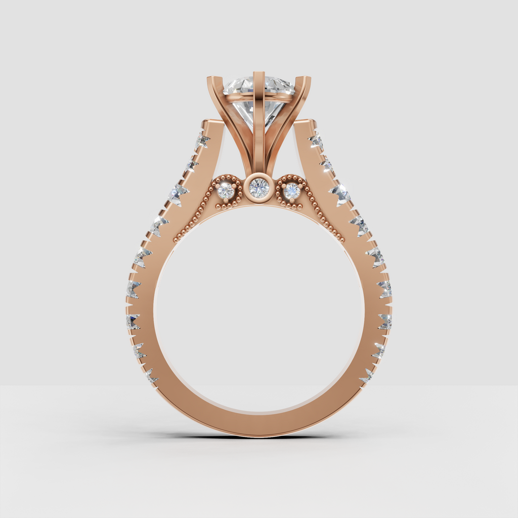 Sophisticated pear cut diamond ring with timeless vintage design
