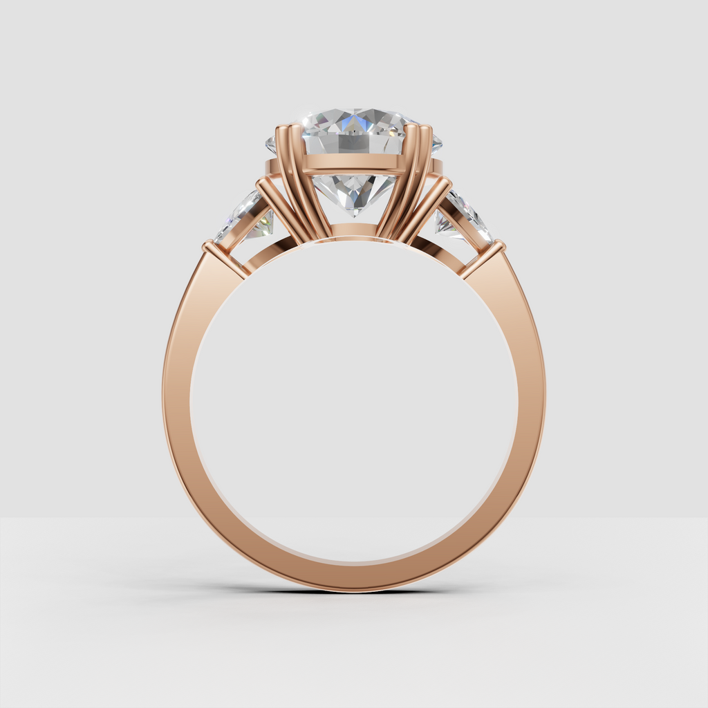 Elegant split-shank round diamond engagement ring
