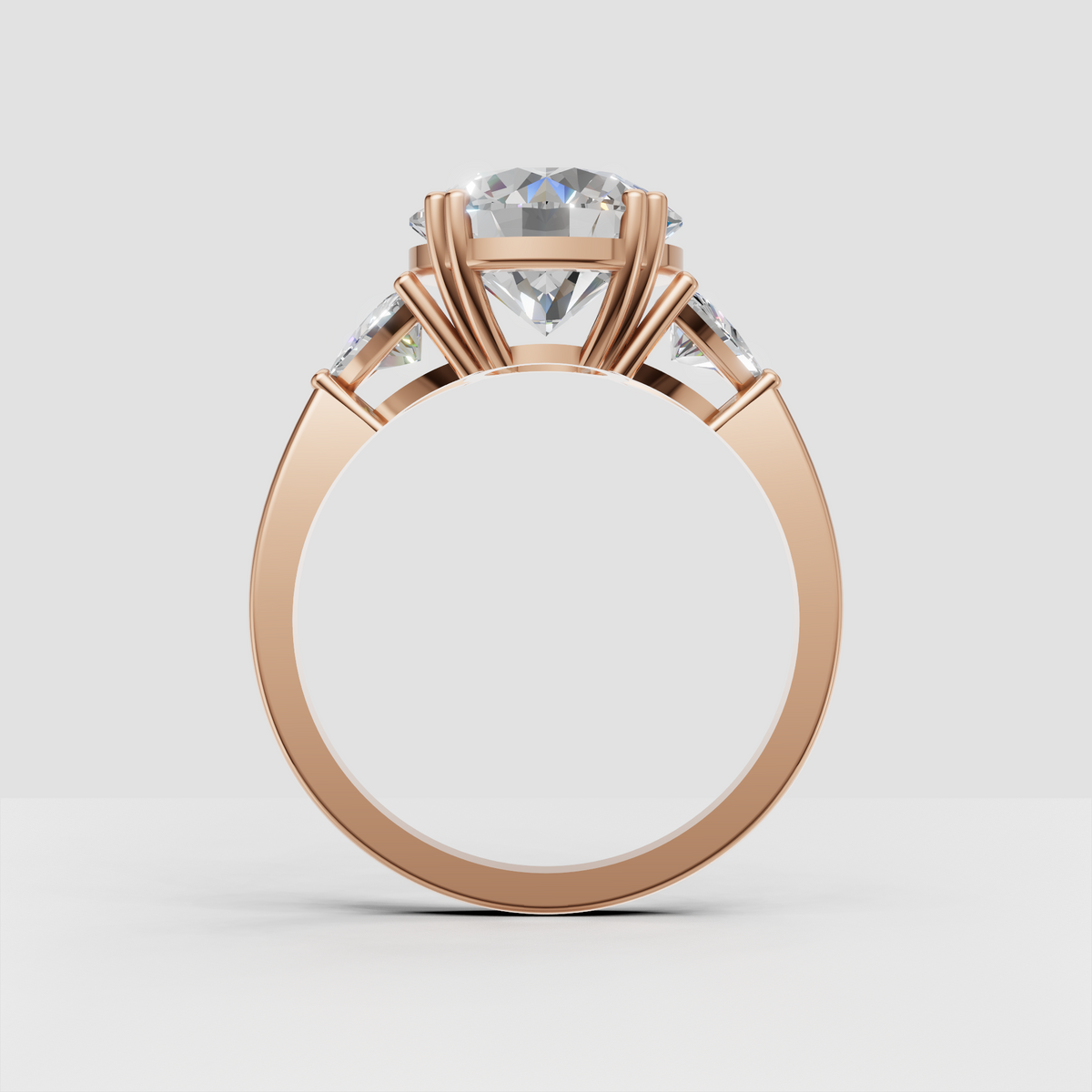 Elegant split-shank round diamond engagement ring