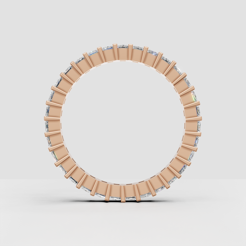 Oval Cut Lab Grown & Moissanite Diamond Eternity Wedding Band - Image 1