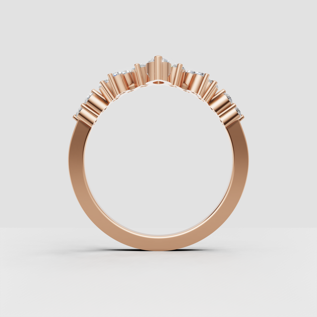 Heart Cut Lab Grown & Moissanite Diamond Eternity Wedding Band - Image 1