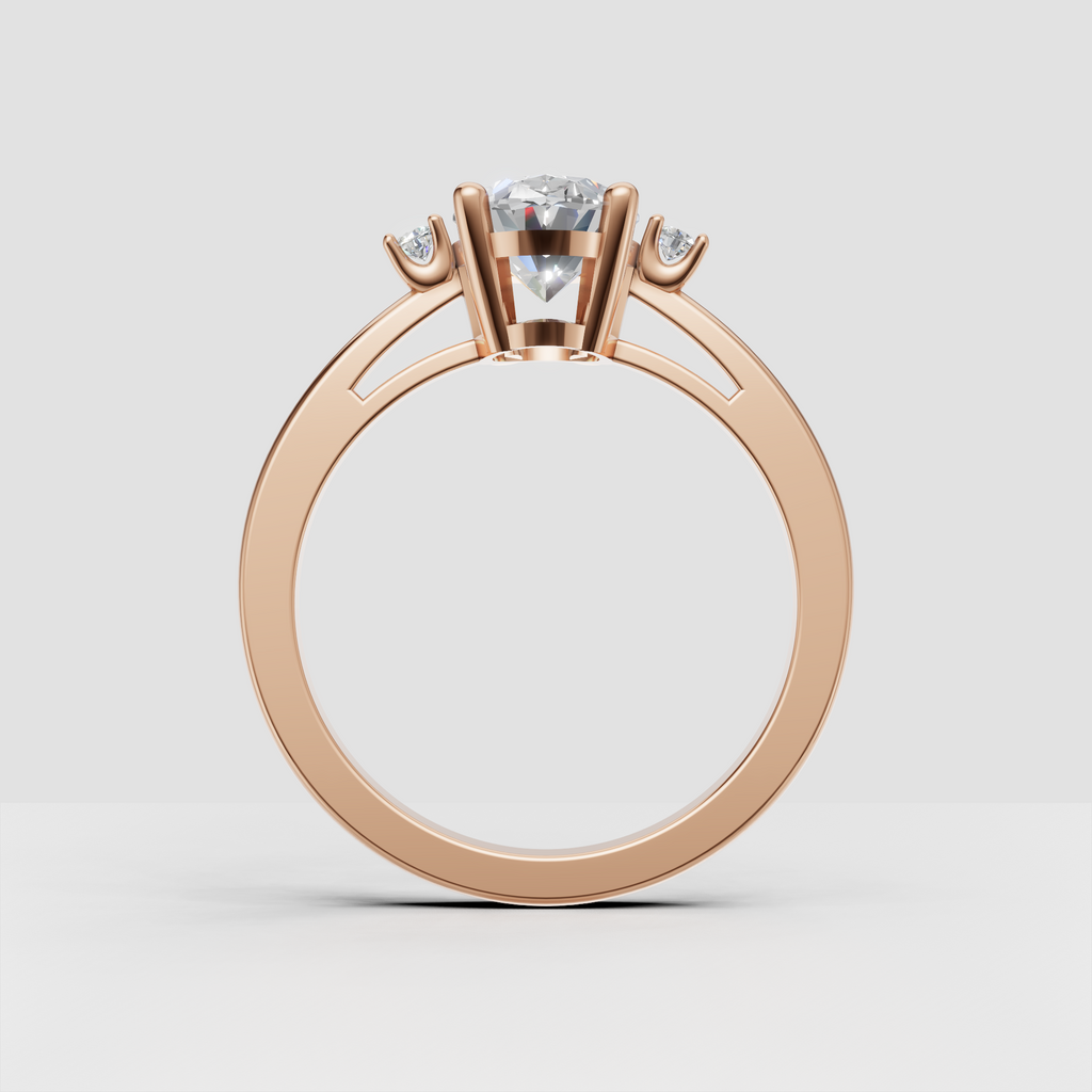 Elegant yellow gold solitaire ring featuring an oval center stone