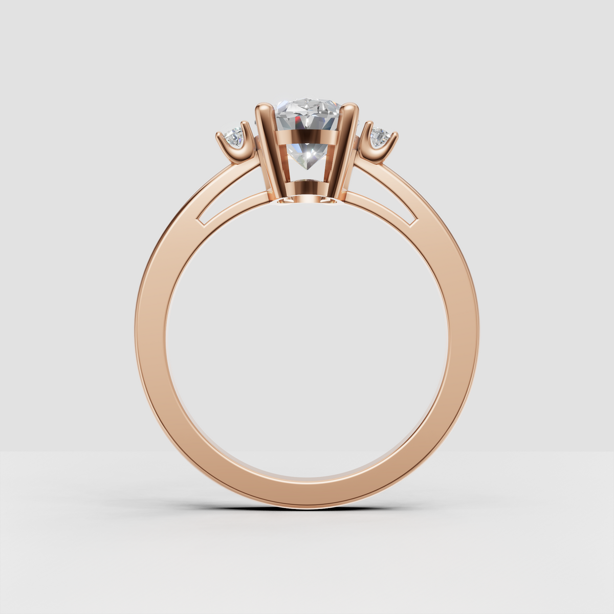 Elegant yellow gold solitaire ring featuring an oval center stone