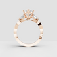 Sophisticated marquise diamond ring with sparkling side detailing