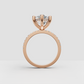 Marquise diamond ring showing detailed pave band craftsmanship
