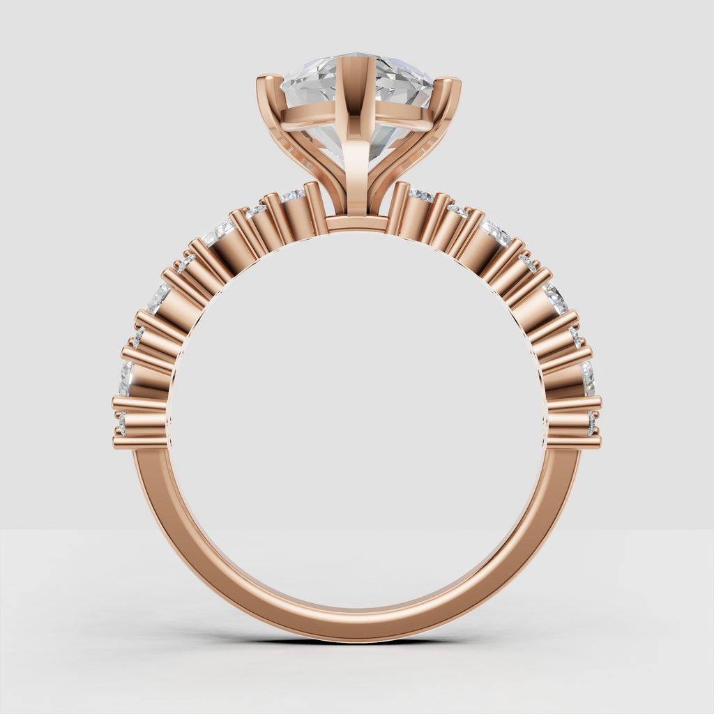 Unique marquise diamond engagement ring