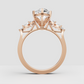 Marquise center stone engagement ring