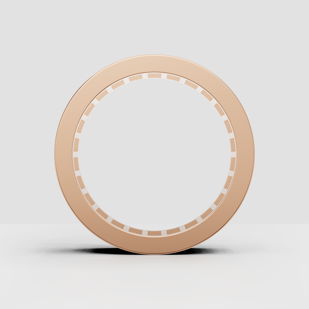 Geometric diamond eternity ring with elongated rectangular stones