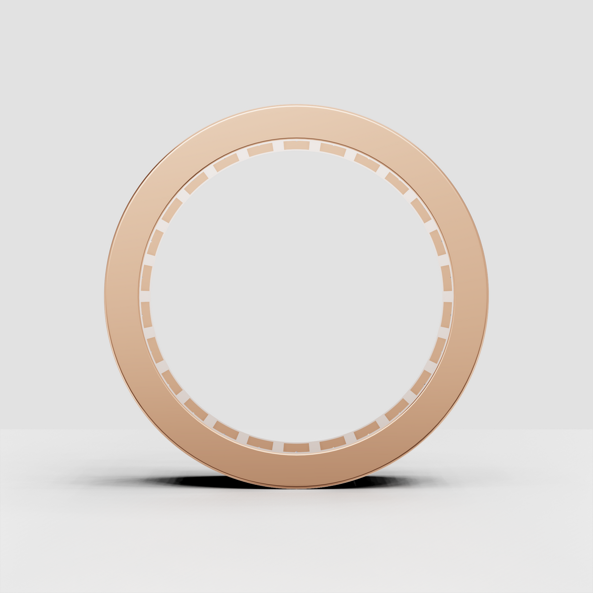 Geometric diamond eternity ring with elongated rectangular stones