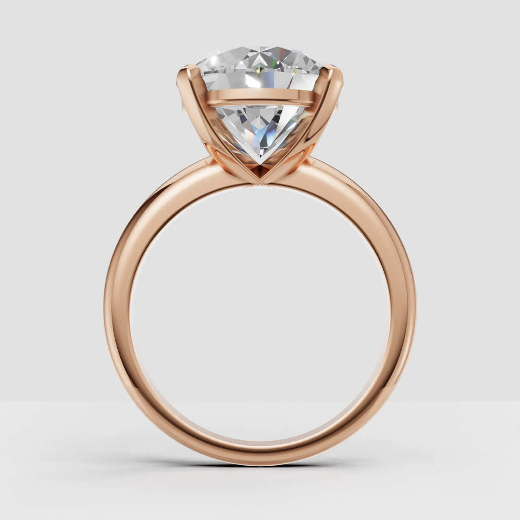 Classic prong set round diamond solitaire ring