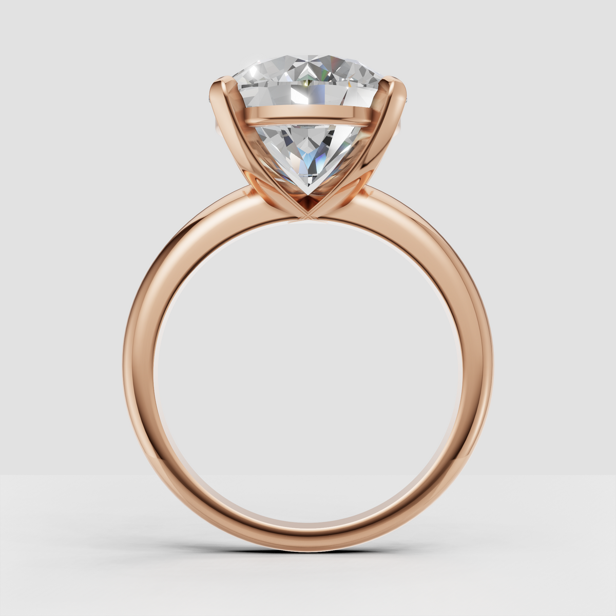 Classic prong set round diamond solitaire ring