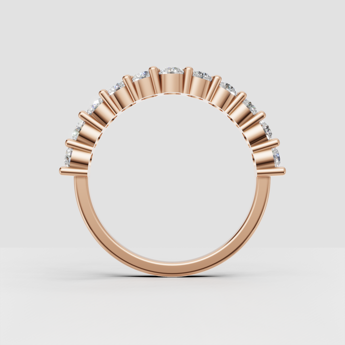 Yellow gold bridal diamond band