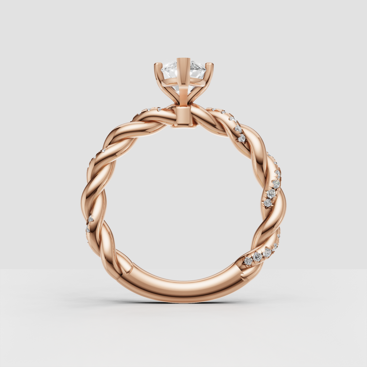 Elegant yellow gold marquise solitaire ring with sparkling accents