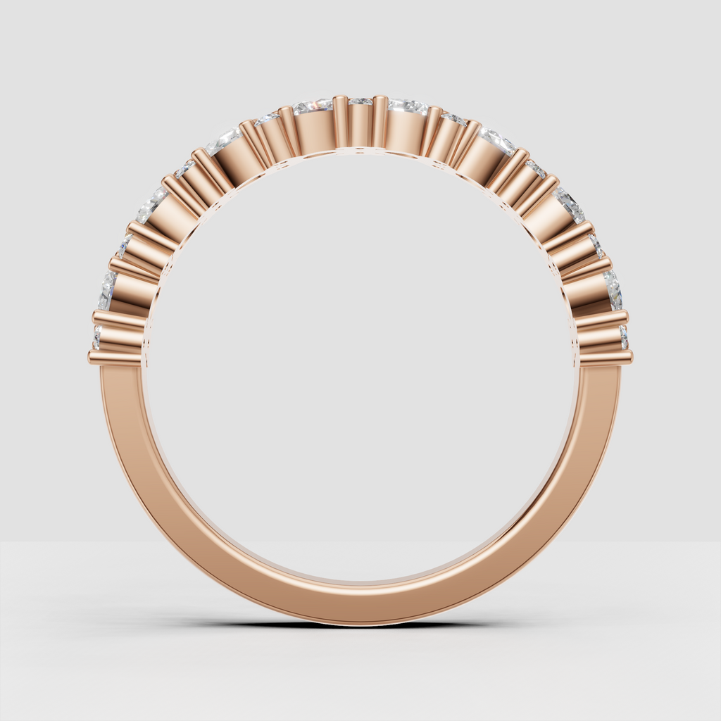 Luxury pear and round cut diamond band